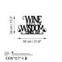 Wallity Wine Wisdom Escultura de Pared de Metal Negra